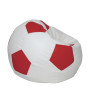 Fotoliu puf Extra Ball - imitatie piele - alb/rosu Fotoliu puf Extra Ball - imitatie piele - alb/rosu