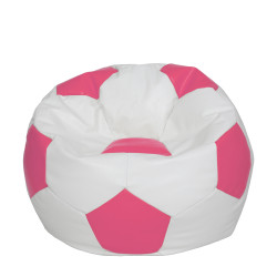 Fotoliu puf Extra Ball - imitatie piele - alb/roz Fotoliu puf Extra Ball - imitatie piele - alb/roz