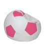 Fotoliu puf Extra Ball - imitatie piele - alb/roz Fotoliu puf Extra Ball - imitatie piele - alb/roz