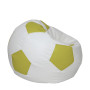 Fotoliu puf Extra Ball - imitatie piele - alb/verde Fotoliu puf Extra Ball - imitatie piele - alb/verde