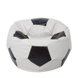 Fotoliu puf Extra Ball - imitatie piele - alb/wenge Fotoliu puf Extra Ball - imitatie piele - alb/wenge