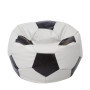 Fotoliu puf Extra Ball - imitatie piele - alb/wenge Fotoliu puf Extra Ball - imitatie piele - alb/wenge
