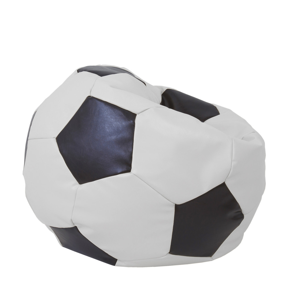 Fotoliu puf Extra Ball - imitatie piele - alb/wenge Fotoliu puf Extra Ball - imitatie piele - alb/wenge