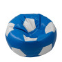 Fotoliu puf Extra Ball - imitatie piele - albastru/alb Fotoliu puf Extra Ball - imitatie piele - albastru/alb