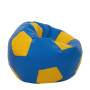 Fotoliu puf Extra Ball - imitatie piele - albastru/galben Fotoliu puf Extra Ball - imitatie piele - albastru/galben
