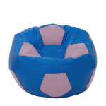 Fotoliu puf Extra Ball - imitatie piele - albastru/mov