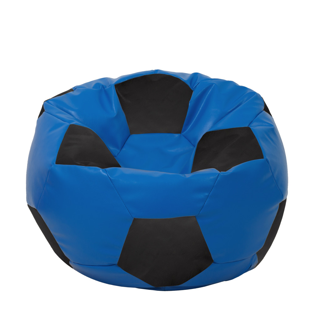 Fotoliu puf Extra Ball - imitatie piele - albastru/negru Fotoliu puf Extra Ball - imitatie piele - albastru/negru