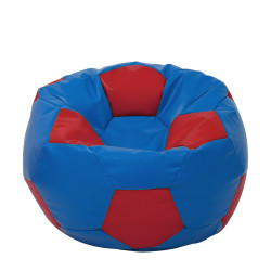 Fotoliu puf Extra Ball - imitatie piele - albastru/rosu Fotoliu puf Extra Ball - imitatie piele - albastru/rosu