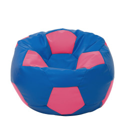 Fotoliu puf Extra Ball - imitatie piele - albastru/roz Fotoliu puf Extra Ball - imitatie piele - albastru/roz