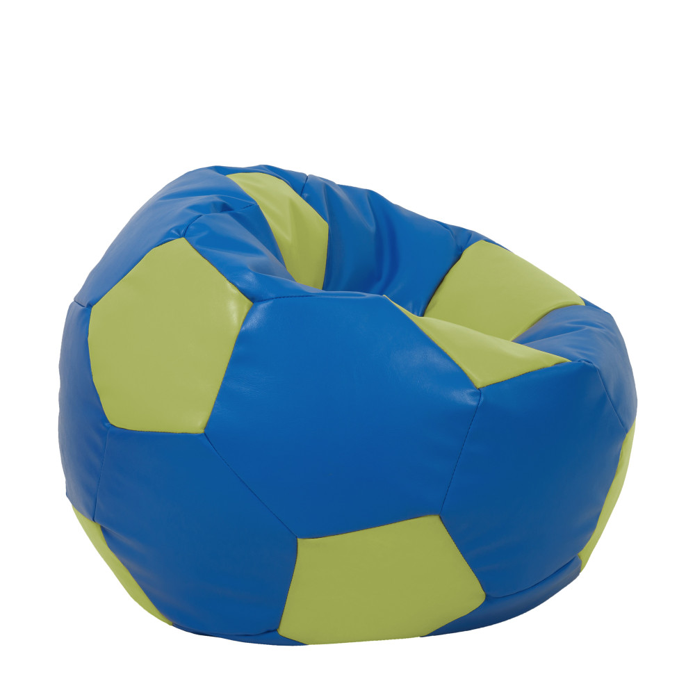 Fotoliu puf Extra Ball - imitatie piele - albastru/verde Fotoliu puf Extra Ball - imitatie piele - albastru/verde