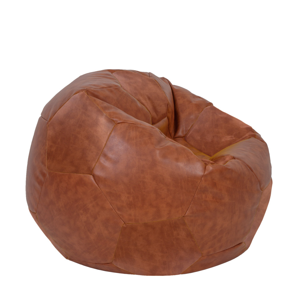 Fotoliu puf Extra Ball - imitatie piele - coniac Fotoliu puf Extra Ball - imitatie piele - coniac