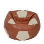 Fotoliu puf Extra Ball - imitatie piele - coniac/crem Fotoliu puf Extra Ball - imitatie piele - coniac/crem