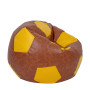 Fotoliu puf Extra Ball - imitatie piele - coniac/galben Fotoliu puf Extra Ball - imitatie piele - coniac/galben