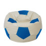 Fotoliu puf Extra Ball - imitatie piele - crem/albastru Fotoliu puf Extra Ball - imitatie piele - crem/albastru