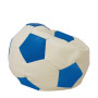 Fotoliu puf Extra Ball - imitatie piele - crem/albastru Fotoliu puf Extra Ball - imitatie piele - crem/albastru