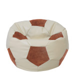 Fotoliu puf Extra Ball - imitatie piele - crem/coniac
