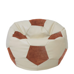 Fotoliu puf Extra Ball - imitatie piele - crem/coniac Fotoliu puf Extra Ball - imitatie piele - crem/coniac