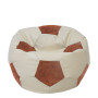 Fotoliu puf Extra Ball - imitatie piele - crem/coniac Fotoliu puf Extra Ball - imitatie piele - crem/coniac