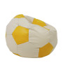 Fotoliu puf Extra Ball - imitatie piele - crem/galben Fotoliu puf Extra Ball - imitatie piele - crem/galben