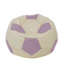 Fotoliu puf Extra Ball - imitatie piele - crem/mov Fotoliu puf Extra Ball - imitatie piele - crem/mov