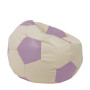 Fotoliu puf Extra Ball - imitatie piele - crem/mov Fotoliu puf Extra Ball - imitatie piele - crem/mov