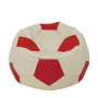 Fotoliu puf Extra Ball - imitatie piele - crem/rosu Fotoliu puf Extra Ball - imitatie piele - crem/rosu