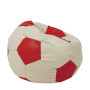 Fotoliu puf Extra Ball - imitatie piele - crem/rosu Fotoliu puf Extra Ball - imitatie piele - crem/rosu