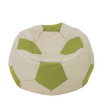 Fotoliu puf Extra Ball - imitatie piele - crem/verde