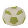 Fotoliu puf Extra Ball - imitatie piele - crem/verde Fotoliu puf Extra Ball - imitatie piele - crem/verde