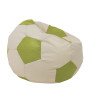 Fotoliu puf Extra Ball - imitatie piele - crem/verde Fotoliu puf Extra Ball - imitatie piele - crem/verde