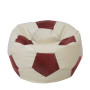 Fotoliu puf Extra Ball - imitatie piele - crem/bordo Fotoliu puf Extra Ball - imitatie piele - crem/bordo