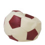 Fotoliu puf Extra Ball - imitatie piele - crem/bordo Fotoliu puf Extra Ball - imitatie piele - crem/bordo