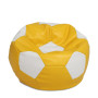 Fotoliu puf Extra Ball - imitatie piele - galben/alb Fotoliu puf Extra Ball - imitatie piele - galben/alb