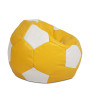 Fotoliu puf Extra Ball - imitatie piele - galben/alb Fotoliu puf Extra Ball - imitatie piele - galben/alb