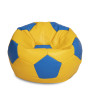 Fotoliu puf Extra Ball - imitatie piele - galben/albastru Fotoliu puf Extra Ball - imitatie piele - galben/albastru