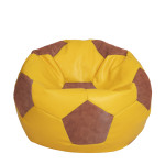 Fotoliu puf Extra Ball - imitatie piele - galben/coniac