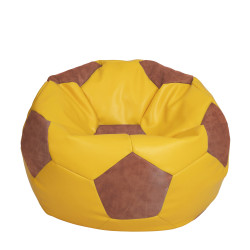 Fotoliu puf Extra Ball - imitatie piele - galben/coniac Fotoliu puf Extra Ball - imitatie piele - galben/coniac