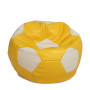 Fotoliu puf Extra Ball - imitatie piele - galben/crem Fotoliu puf Extra Ball - imitatie piele - galben/crem