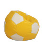 Fotoliu puf Extra Ball - imitatie piele - galben/crem Fotoliu puf Extra Ball - imitatie piele - galben/crem