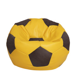 Fotoliu puf Extra Ball - imitatie piele - galben/maro Fotoliu puf Extra Ball - imitatie piele - galben/maro