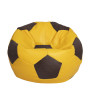 Fotoliu puf Extra Ball - imitatie piele - galben/maro Fotoliu puf Extra Ball - imitatie piele - galben/maro