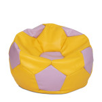 Fotoliu puf Extra Ball - imitatie piele - galben/mov