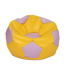 Fotoliu puf Extra Ball - imitatie piele - galben/mov Fotoliu puf Extra Ball - imitatie piele - galben/mov