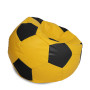 Fotoliu puf Extra Ball - imitatie piele - galben/negru Fotoliu puf Extra Ball - imitatie piele - galben/negru