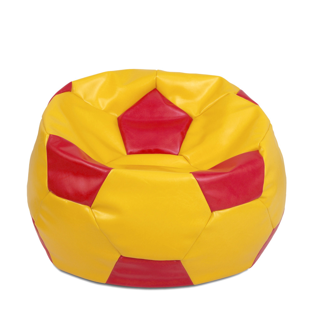 Fotoliu puf Extra Ball - imitatie piele - galben/rosu Fotoliu puf Extra Ball - imitatie piele - galben/rosu