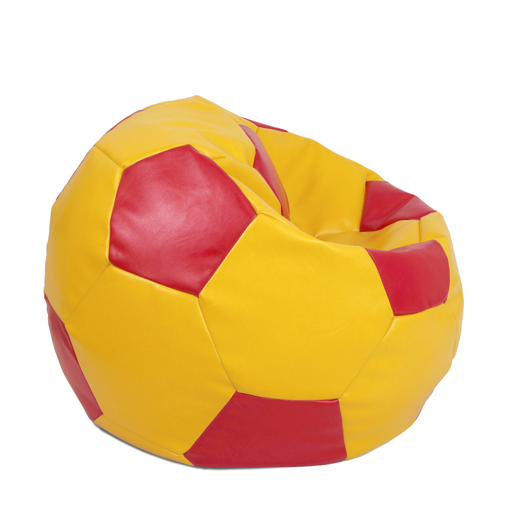 Fotoliu puf Extra Ball - imitatie piele - galben/rosu Fotoliu puf Extra Ball - imitatie piele - galben/rosu