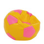 Fotoliu puf Extra Ball - imitatie piele - galben/roz Fotoliu puf Extra Ball - imitatie piele - galben/roz