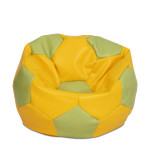 Fotoliu puf Extra Ball - imitatie piele - galben/verde