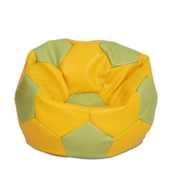 Fotoliu puf Extra Ball - imitatie piele - galben/verde Fotoliu puf Extra Ball - imitatie piele - galben/verde