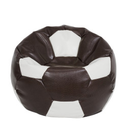 Fotoliu puf Extra Ball - imitatie piele - maro/alb Fotoliu puf Extra Ball - imitatie piele - maro/alb